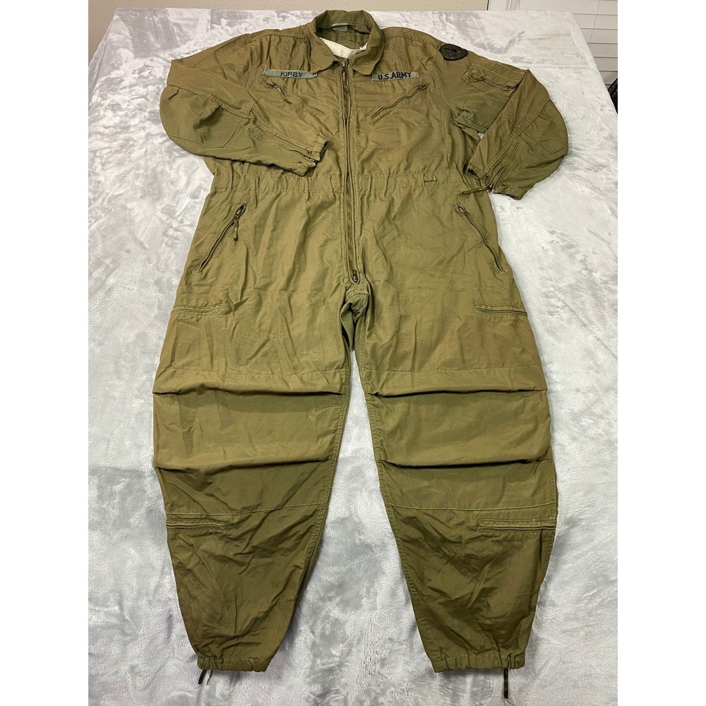 Vintage 80's US Army Combat Coveralls Mens XL Green MIL-C-44077C 3rd A.C.R Patch